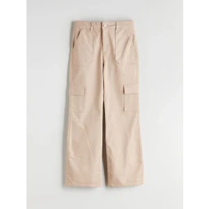 LCW Kids Bej Wideleg Kız Çocuk Kargo Pantolon