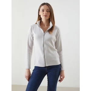 LCWAIKIKI Classic Kahverengi Dik Yaka Kadın Hırka