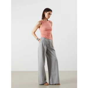 LCW Jeans Gri Wideleg Kadın Jean Pantolon