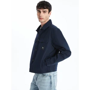 XSIDE Lacivert Standart Kalıp Gömlek Yaka Erkek Mont