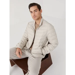 SOUTHBLUE Bej Standart Kalıp Dik Yaka Erkek Şişme Mont