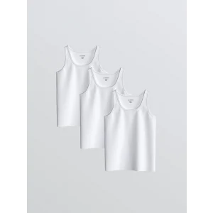 LCW Kids Beyaz Bisiklet Yaka Erkek Çocuk Atlet 3lü