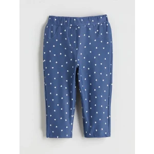 LCW Kids Indigo Beli Lastikli Baskılı Kız Çocuk Tayt