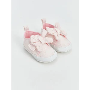 LCW STEPS Pembe Fiyonk Detaylı Kız Bebek Yürüme Öncesi Ev Ayakkabısı