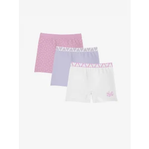 LCW Kids Ekru Baskılı Kız Çocuk Boxer 3lü