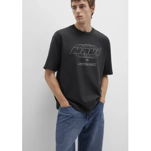 Mavi 0612911-70090 Mavi Baskılı Gri Tişört