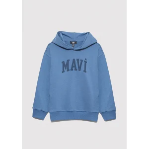 Mavi 6S10143-83767 Mavi Logo Baskılı Mavi Sweatshirt