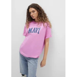 Mavi 1600843-71033 Mavi Logo Baskılı Pembe Tişört