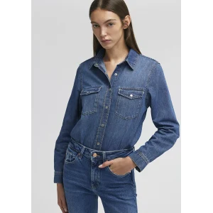 Mavi 1210662-86490 Merida Real Blue Koyu Mavi Jean Gömlek