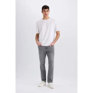 Defacto D9837 Gri Sergio Regular Fit Normal Kalıp Normal Bel Boru Paça Jean Pantolon