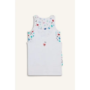 Defacto E6864 Beyaz Erkek Çocuk Baskılı 2li Atlet