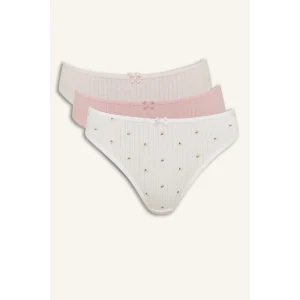 Defacto E4948 Pembe 3lü Brazilian Külot-Fall in Love