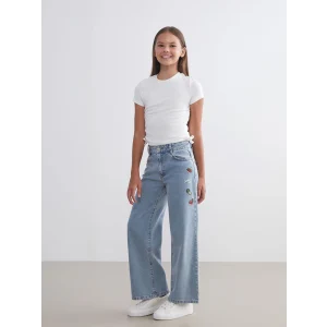 LCW Kids Mavi Wideleg Kız Çocuk Jean Pantolon