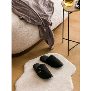 LCW STEPS Siyah Baskılı Erkek Ev Terliği