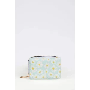 Defacto W2014 Çok Renkli Kadın Papatya Desenli Suni Deri Cüzdan