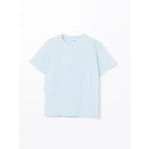 LCW Kids Mavi Bisiklet Yaka Erkek Çocuk Tişört