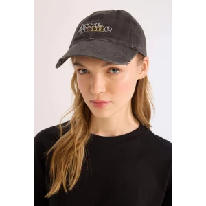 Defacto B7199 Antrasit Kadın Jean Görünümlü Cap Şapka