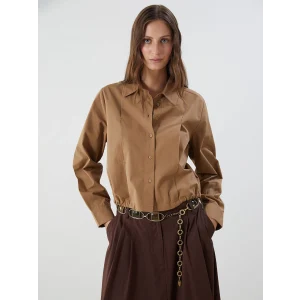 LCWAIKIKI Classic Kahverengi Loose Fit Kadın Gömlek