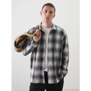 LCW Vision Siyah Regular Fit Ekose Erkek Gömlek