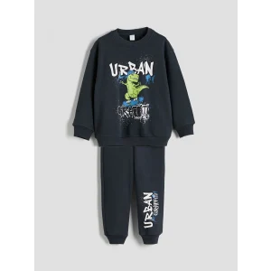 LCW Kids Antrasit Erkek Çocuk Sweatshirt ve Jogger Eşofman Alt 2li