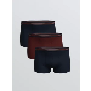 LC WAIKIKI Bordo Standart Kalıp Pamuklu Esnek Erkek Boxer 3lü