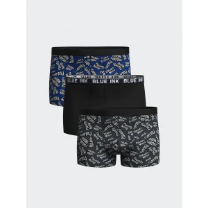 LC WAIKIKI Siyah Standart Kalıp Pamuklu Esnek Erkek Boxer 3lü
