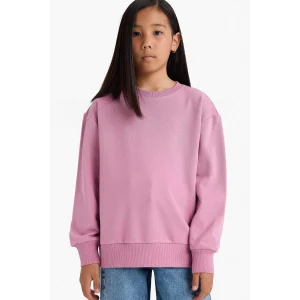 Defacto A2797A8PN455 Pembe Kız Çocuk Relax Fit Bisiklet Yaka Basic Düz Okul Sweatshirt