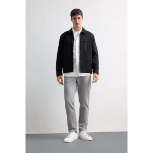 Defacto Y2651AZGR210 Gri Jogger Fit Beli Bağcıklı Lastikli Esnek Kumaş Cepli Duble Paça Pantolon