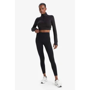 Defacto C4564AXBK81 Siyah DeFactoFit Yüksek Bel Beli Saran Toparlayıcı Esnek Premium Sporcu Tayt