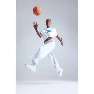 Defacto E7719AXGR93 Gri DeFactoFit Wide Leg Geniş Paça Şeritli Standart Boy Sporcu Pantolon