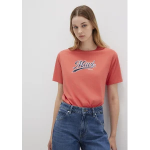 Mavi 1613565-71076 Mavi Logo Baskılı Turuncu Tişört