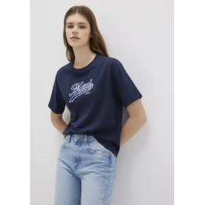 Mavi 1613565-82318 Mavi Logo Baskılı Lacivert Tişört