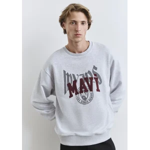 Mavi 0S10389-82498 Mavi Logo Baskılı Gri Sweatshirt