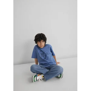 Mavi 6610395-83767 MJ Logo Baskılı Mavi Tişört