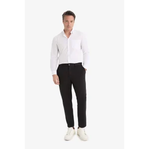 Defacto T6317AZBK27 Siyah Jogger Fit Cepli Esnek Kumaş Düz Paça Pantolon