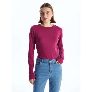 LCWAIKIKI Classic Mürdüm Bisiklet Yaka Kadın Body