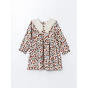 LCW Kids Pembe Kız Bebek Kreşte Neşeli Günler Elbisesi