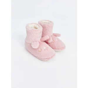 LCW STEPS Pembe 3D Aplikeli Nakış Detaylı Kız Çocuk Ev Botu