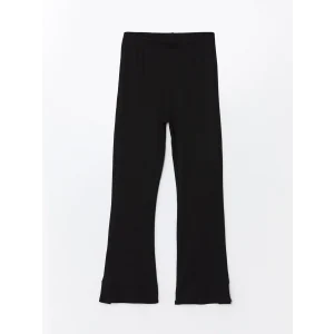 LCW Kids Siyah Beli Lastikli İspanyol Paça Kız Çocuk Tayt