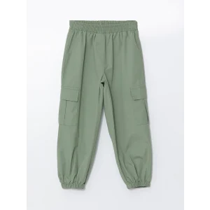 LCW Kids Yeşil Beli Lastikli Kargo Erkek Çocuk Pantolon