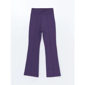 LCW Kids Mor Beli Lastikli İspanyol Paça Kız Çocuk Tayt