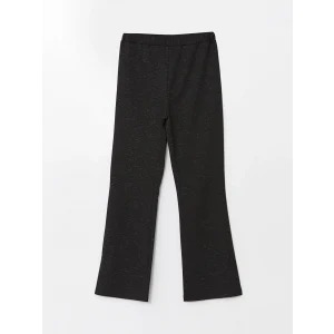 LCW Kids Siyah Beli Lastikli İspanyol Paça Kız Çocuk Tayt