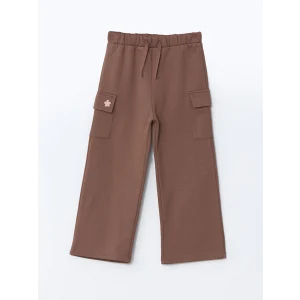 LCW Kids Bordo Kız Çocuk Çiçekli Kargo Eşofman Alt