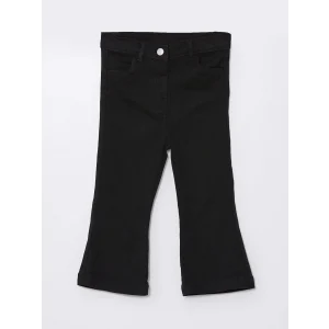 LCW baby Siyah Beli Lastikli Basic Kız Çocuk Pantolon