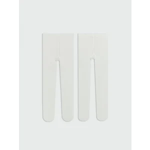 LCW Kids Ekru Desenli Kız Çocuk Külotlu Çorap 2li