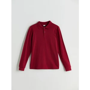 LCW Kids Bordo Polo Yaka Erkek Çocuk Tişört