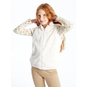 LCW Kids Ekru Kız Çocuk Triko Yelek