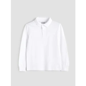 LCW Kids Beyaz Polo Yaka Erkek Çocuk Tişört