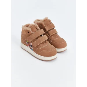 LCW STEPS Kahverengi Mickey Mouse Baskılı Erkek Bebek Bot