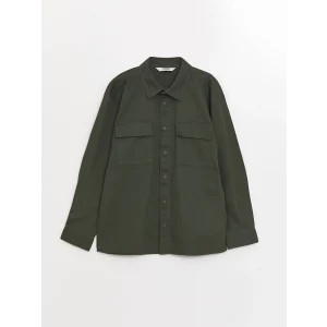 LCW Kids Haki Rahat Kalıp Erkek Çocuk Gömlek Ceket